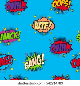 Set of Comic Text, Pop Art style.Cartoon sound effect.