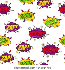 Set of Comic Text, Pop Art style.Cartoon sound effect.
