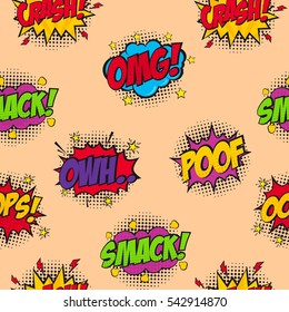 Set of Comic Text, Pop Art style.Cartoon sound effect.