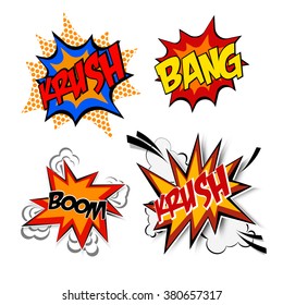 Set of comics icon Pop art Speech Bubble. vector illustration