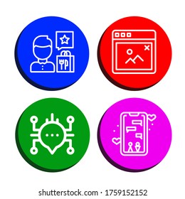 Set von Kommentarsymbolen. Zum Beispiel Review, Pop up, Chat, Dating-App , Kommentarsymbole