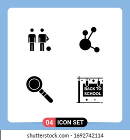 Set of Commercial Solid Glyphs pack for amateur; find; friends; coin; search Editable Vector Design Elements