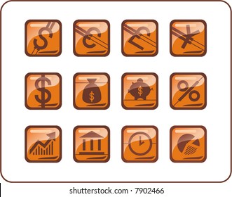 A set of common used web button