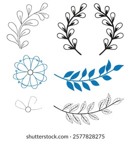 The set is commonly used for wedding invitations, save-the-date cards, and other event stationery, where the combination of nature and elegance creates a romantic and refined atmosphere.