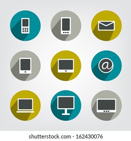 Set of communicatin icons.