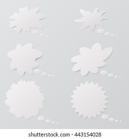 A set of communication bubbles paper. Infographic design elements. Vector illustration.
