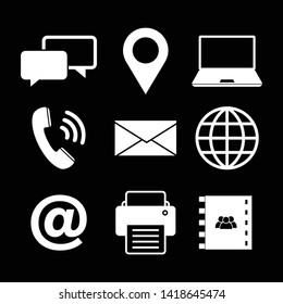 set communication icon logo template vector