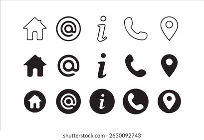 Set of Communication icon.Set of Social media icon.  Website set icon vector. for computer and mobile, vector illustration eps 10