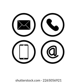 Set communication icon symbol vector illustration. 