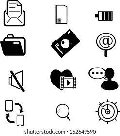 set of communication icons