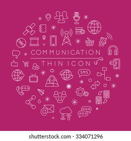 Set of Communication icons , eps10 vector format