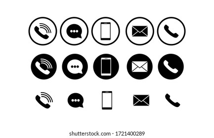 phone email icon vector