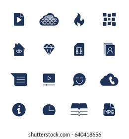 Set of communication icons in modern style. High quality symbols for web site design and mobile apps. Simple communication pictograms on a white background.