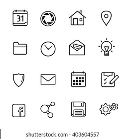 Set of communication icons. Ready to use on any devices