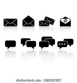 Set communication reflection icons