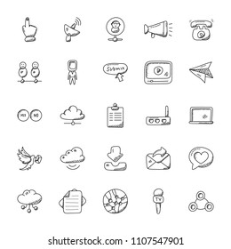 
Set of Communication Vector Icons
