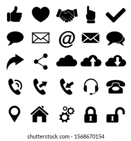 Set of communication and web icons