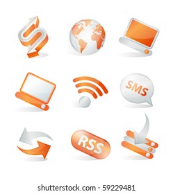 Set of communication web icons