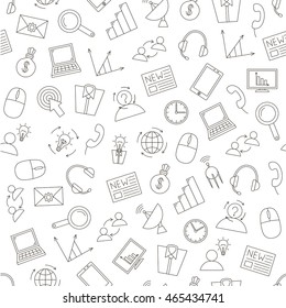 Set Of Communication&business Pattern Black Icons 