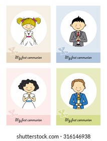 set of communion cards