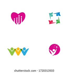 Set Community Logo Template vector symbol nature