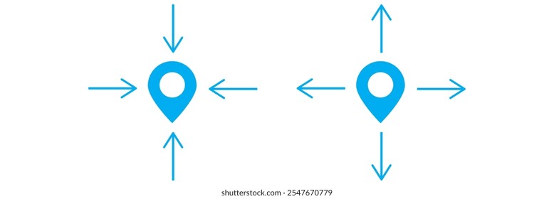 Set of compact icons. Meeting point icons collection. small compress size symbol. assembly place sign  . 333