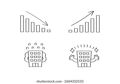 A set of company character illustrations.