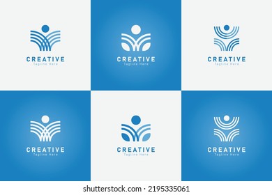 Set of company logo collection