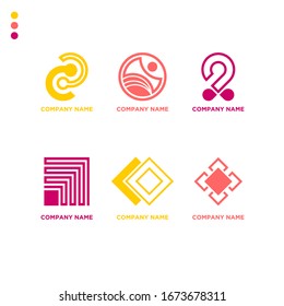 Set of company logo design
