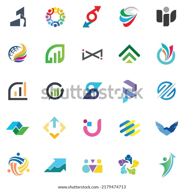 Set Company Logo Design Stock Vector (Royalty Free) 2179474713 ...