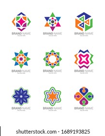 Set of company logo design ideas Free Vector 1