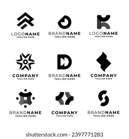 set of company logo design vector