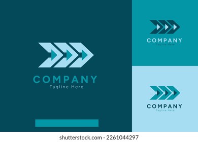 Conjunto de plantillas de diseño vectorial del logotipo de la empresa con estilos de color diferentes
