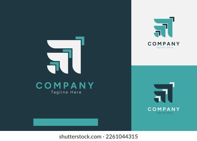 Set of company logo vector design templates with different color styles