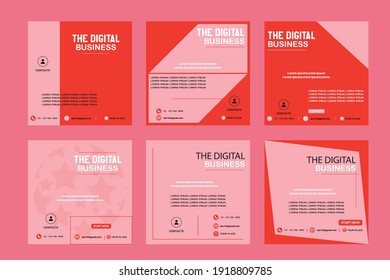 Set of company profile banner, suitable for social media post.