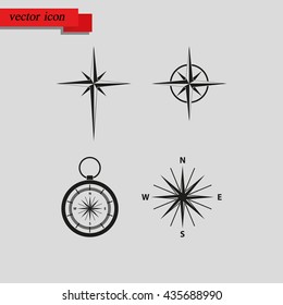 Set of compass icon.