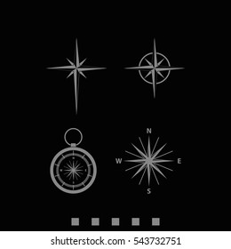 Set of compass icon.