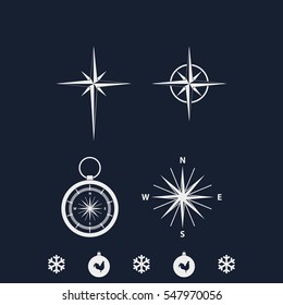 Set Of Compass Icon.