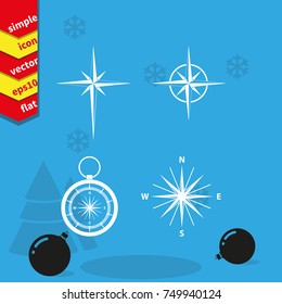 Set of compass icon.
