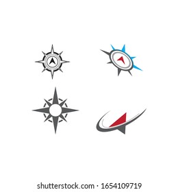 Set Compass icon Vector Illustration design Logo template