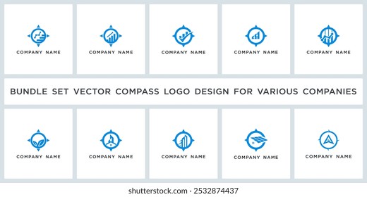 set of compass logo bundle