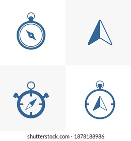 Set of Compass logo design vector template, Outdoor logo design concept, Icon symbol