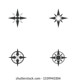 set of Compass Logo Template vector icon illustration design
