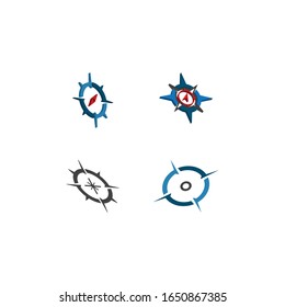 Set Compass Logo Template vector symbol nature
