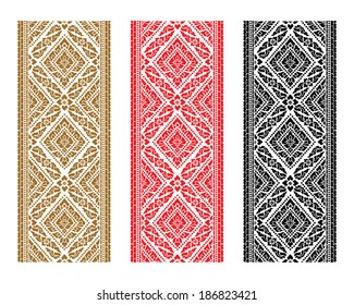 Set of complementary line Thai art illustration.