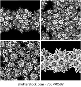 a set of compositions from monochrome colors for postcards, congratulations, a price tag