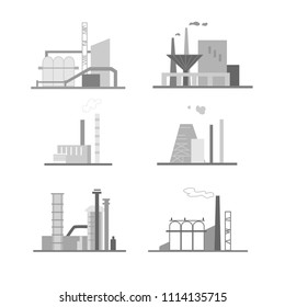 Set of compositions on the theme of production. Suitable for creating corporate identity, logo, advertising