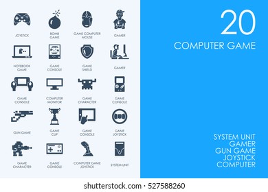 Set of computer game icons