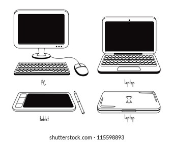 set of computer icon