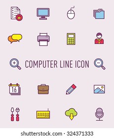 set of computer icon